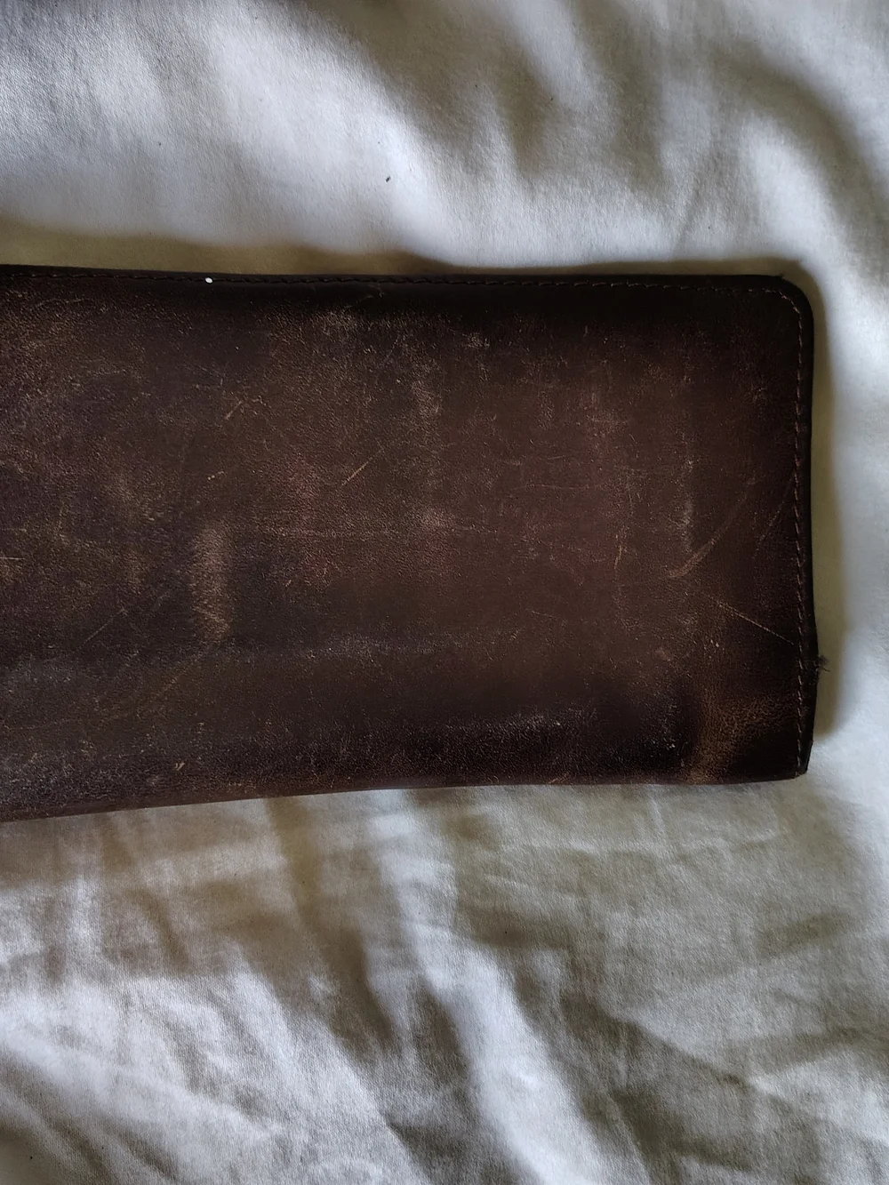 Men's Brown Leather Wallet with Decorative Concho